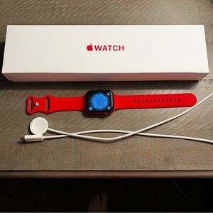 Apple Watch Series 7 - 45mm Red Special Edition Aluminum GPS With Box